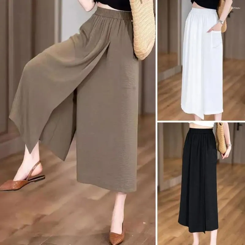 Casual Daily Solid Color Slit Regular High Waist Solid Color Bottoms Casual Daily Solid Color Slit Regular High Waist Solid Color Bottoms