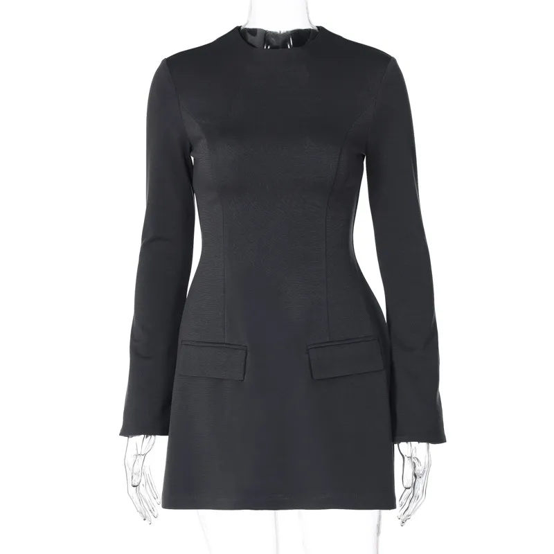 long sleeve glitter skater dress Sequin Skater Dress with Long Sleeve – Urban Touch