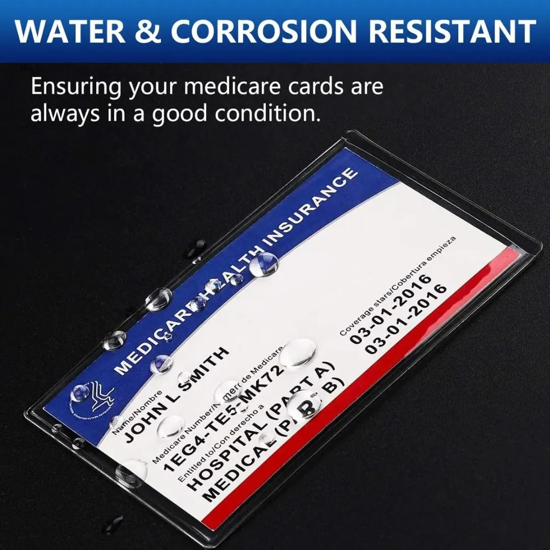 medicare card holder protector sleeves Amazon.com : New Medicare Card Holder Protector Sleeves, 12Mil Clear PVC  Soft Water Resistant Medicare Card Protector Sleeves for Credit Card  Business Card Social Security (Matte 6 Pack) : Office Products