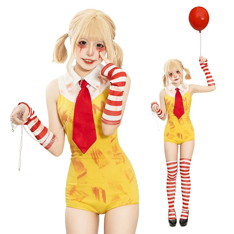 Girls Halloween Carnival Ugly Girl Mai Dangdang Cosplay Jumpsuit