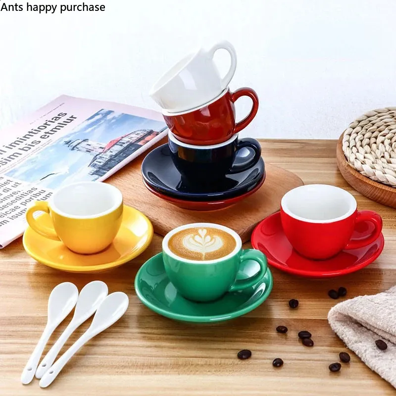 Ensemble 5 Mini Tasses à Expresso Céramique - 140ml Grès Japonais Parois Épaisses Sans Poignée