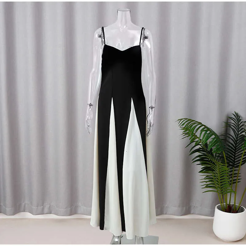 Bohemian Black White Contrasting Women Maxi Dress Sleeveless Backless High  Waist Floor-Length Polyester Dress from Dhgate Urban Sexy Dresses - price  33.36