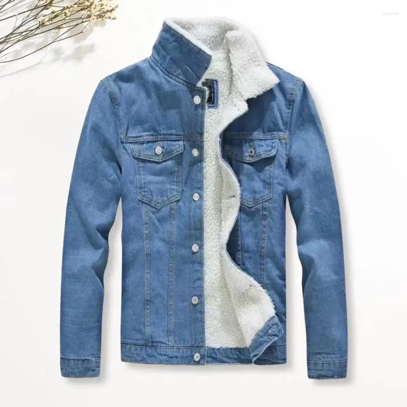 DHgate.com:Mens Denim Jacket - Stand Collar, Slim Fit