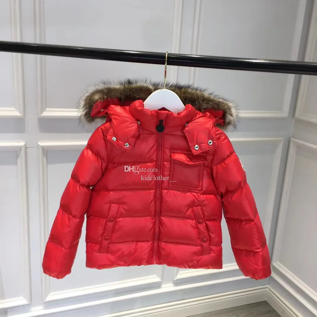 Kids Hoodies Down Jackets 100 Goose Down Filled Warm Winter Coats for Girls Boys White Black Red Comfortable Stylish School Jackets