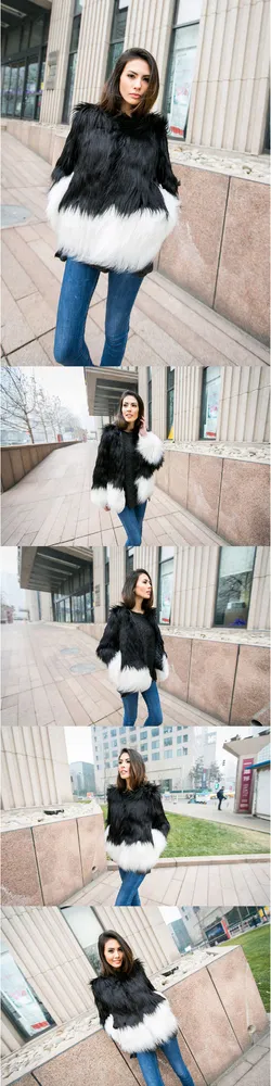 Optimized Product Title: Womens Fox Fur Short Style Casual