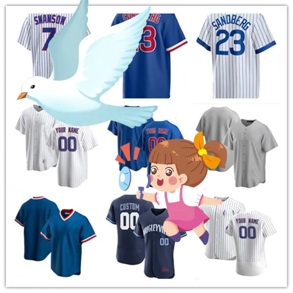 Cubs Baseball Jersey custom 23 Ryne Sandberg Dansby Swanson 24