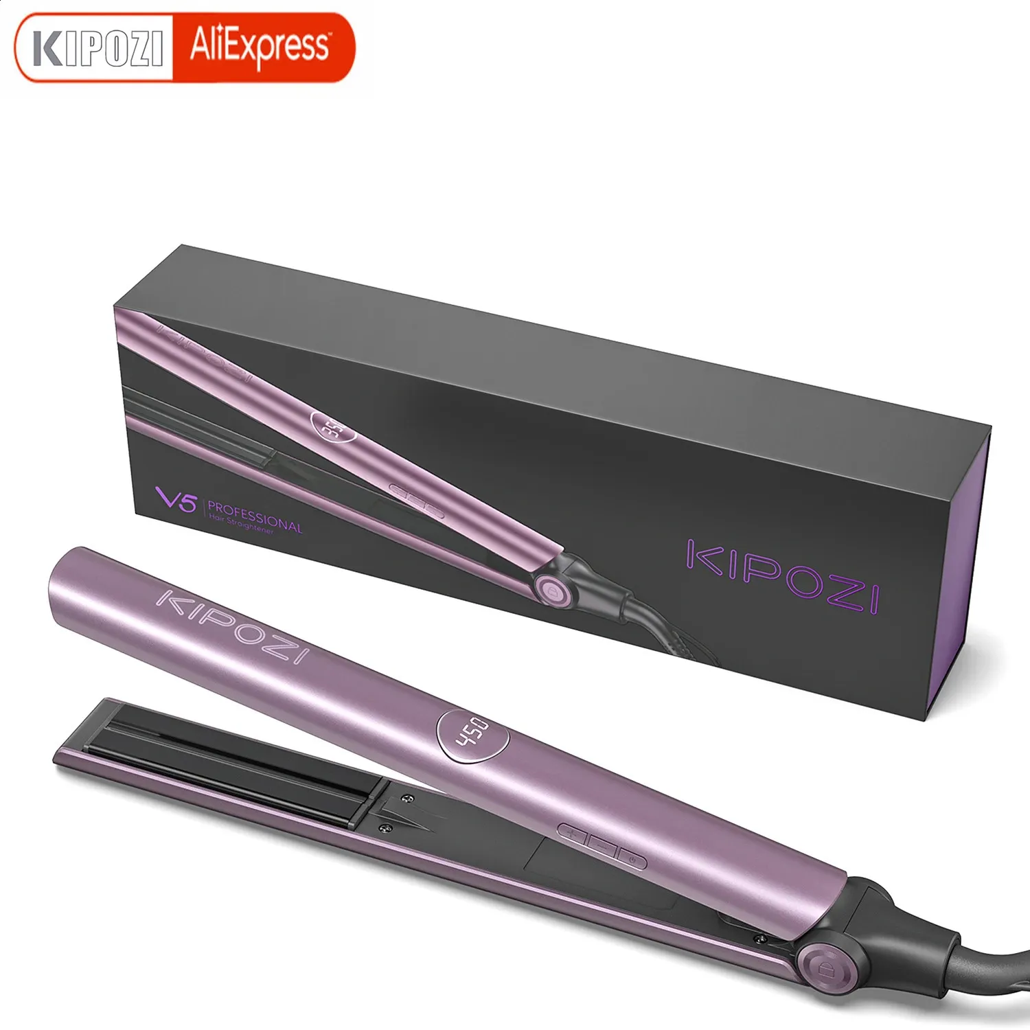 Save Big on Bulk Kipozi Hair Straightener In Straightener And Curler:  KIPOZI Professional Flat Iron With Digital LCD Display For Instant Heating 