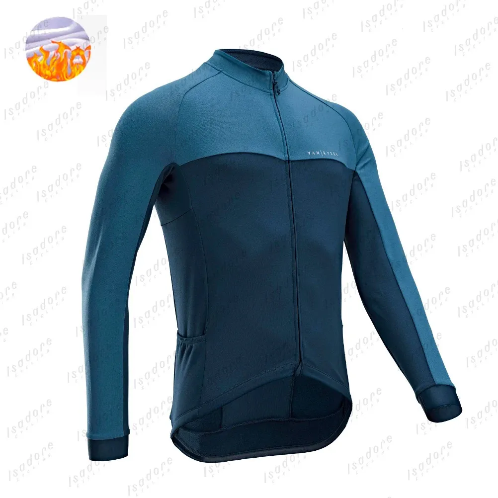 Van Rysel Men's Cycling Jersey Long Sleeve Men's Wool Cycling