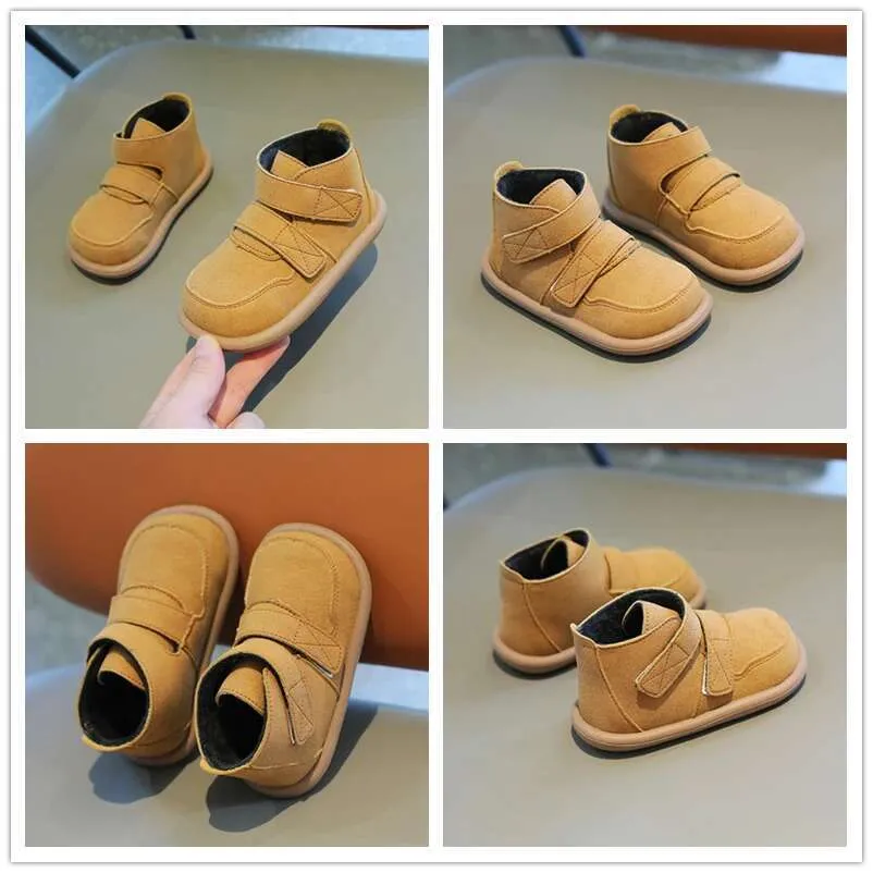 Herfst Winter Baby Jongens Meisjes Oxford Suède Kinderen Casual Outdoor Antislip Baby Schoenen Pluche Kinderen Enkellaarsjes_voghion.com