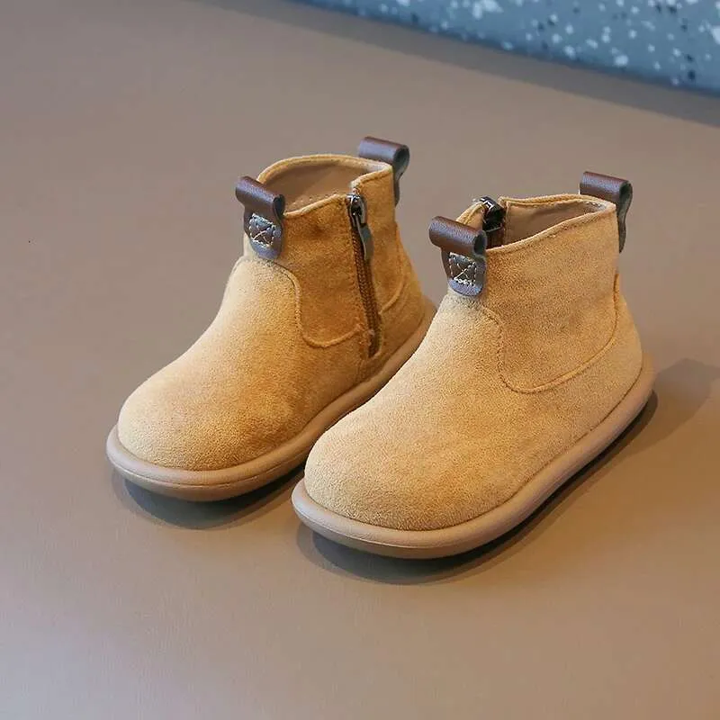 Herfst Winter Baby Jongens Meisjes Oxford Suède Kinderen Casual Outdoor Antislip Baby Schoenen Pluche Kinderen Enkellaarsjes_voghion.com