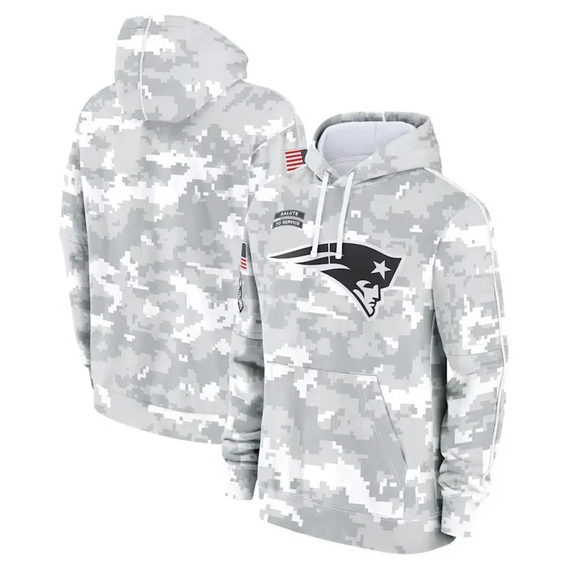 DHgate Patriots Arctic Camo Fleece Pullover Hoodie Salute to Service Men Women Youth Apparel