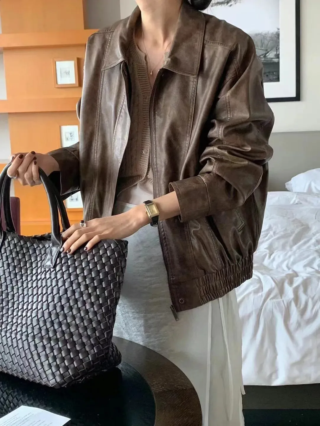 Ladies Black Motorcycle Jacket Retro Collar PU Leather Jacket Ladies Black Motorcycle Jacket Retro Collar PU Leather Jacket