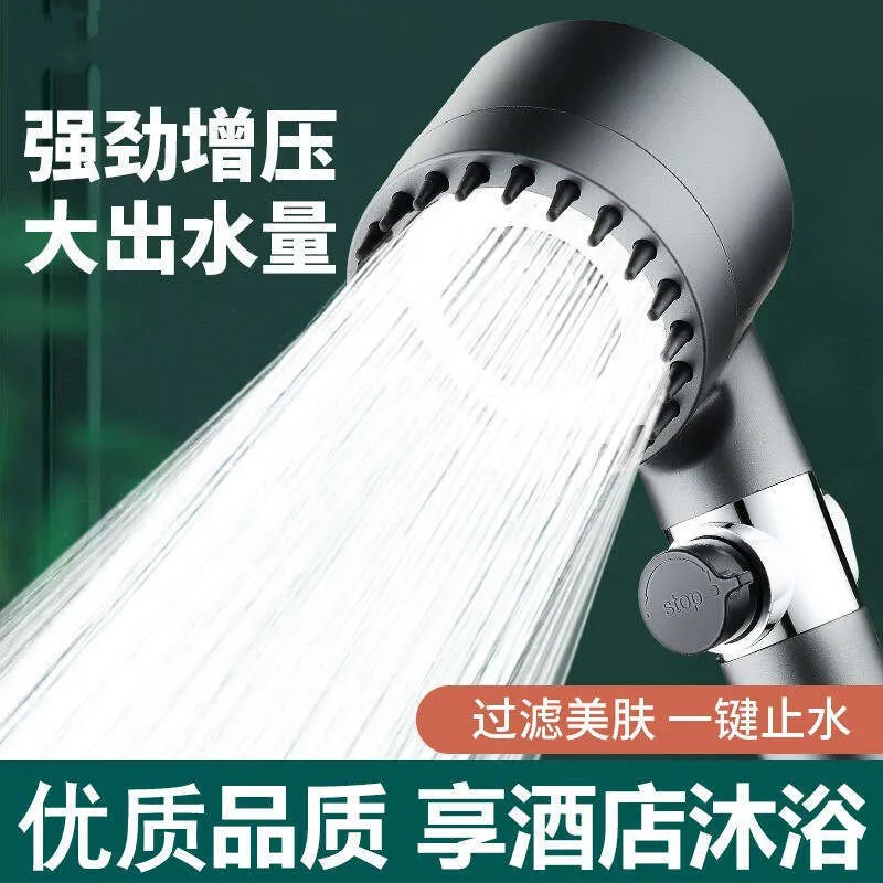 High Pressure Shower Head Set - Handheld & Fixed, Chrome Finish, 3 ...