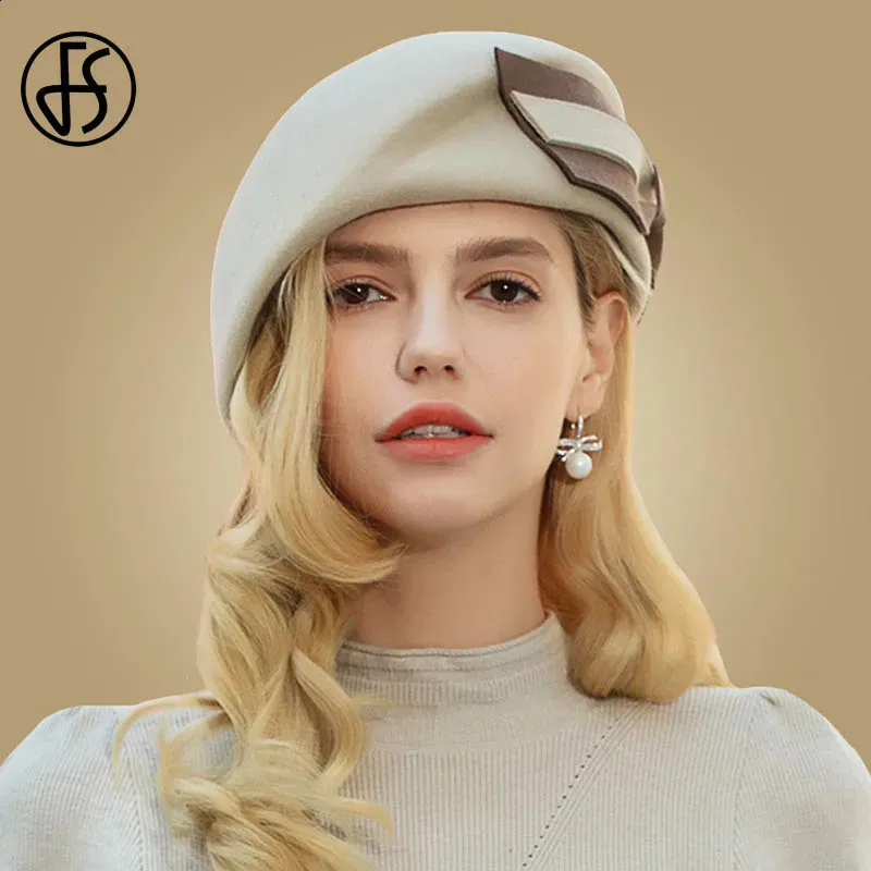 Classic Wool Beret For Women & Men - Plain French Style Winter Hat (Alice In Wonderland/Angel)