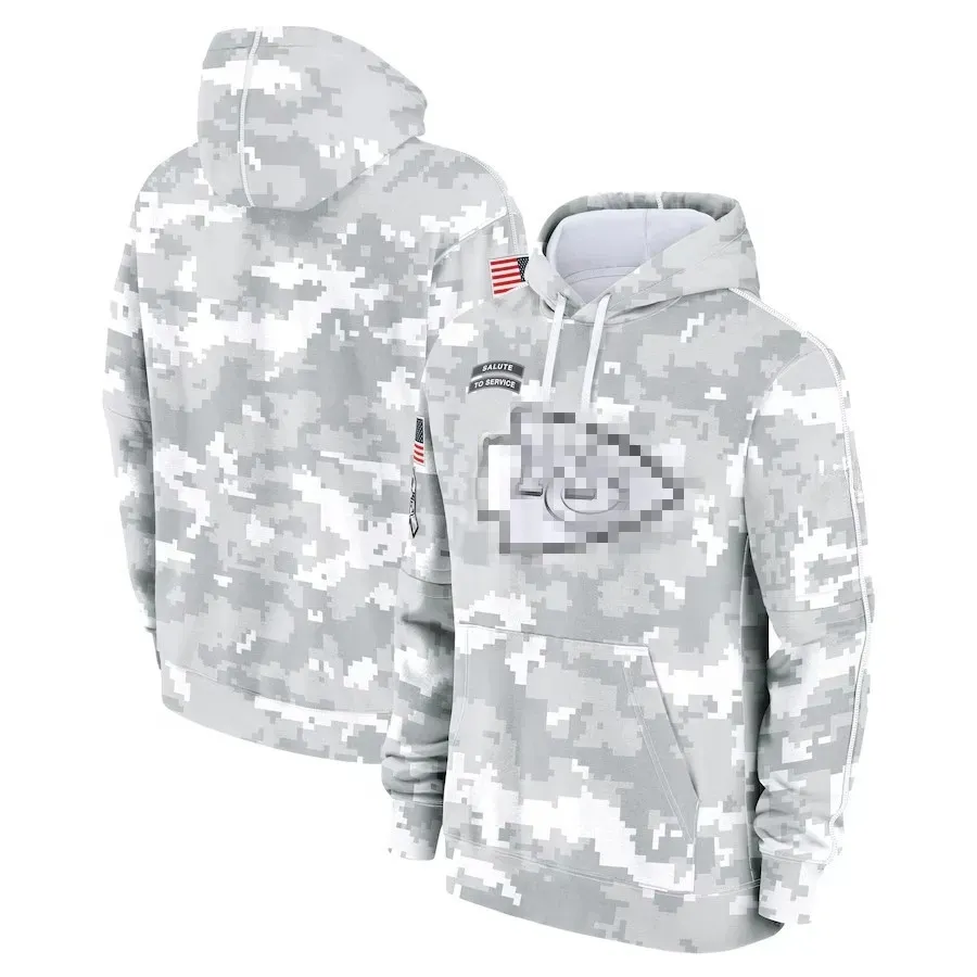 Arctic Camo Chiefs Salute to Service Hoodie Men, Women, Youth Club  Fleece Pullover Splicing Design Limited Edition!