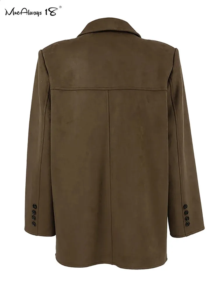 Giacca Vintage Da Donna In Pelle Scamosciata Mnealways18 Colletto Dentellato, Blazer Oversize A Maniche Lunghe Ufficio E Capispalla Autunno Inverno Da 38,04 € | DHgate