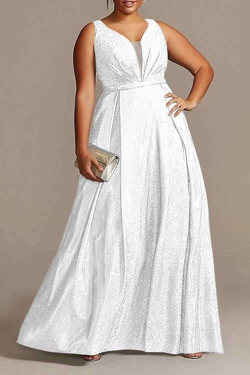 green emerald velvet dress WUSENST Plus Size Maxi Dress for Women Short Sleeve Crew Neck Flowy A-Line Long  Dresses with Pocket, White at Amazon Women's Clothing store main image 0
