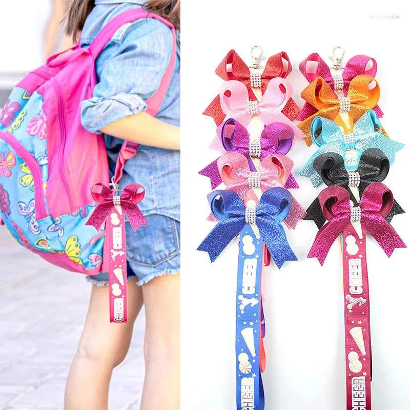 Cheer Bow Keychain For Cheerleader Cheerleading Keychain For Cheer Bag