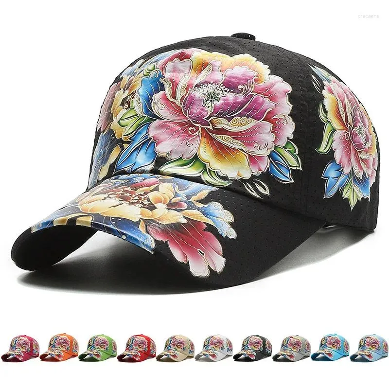Cap Black Printed Big Flowers Cap Black Printed Big Flowers