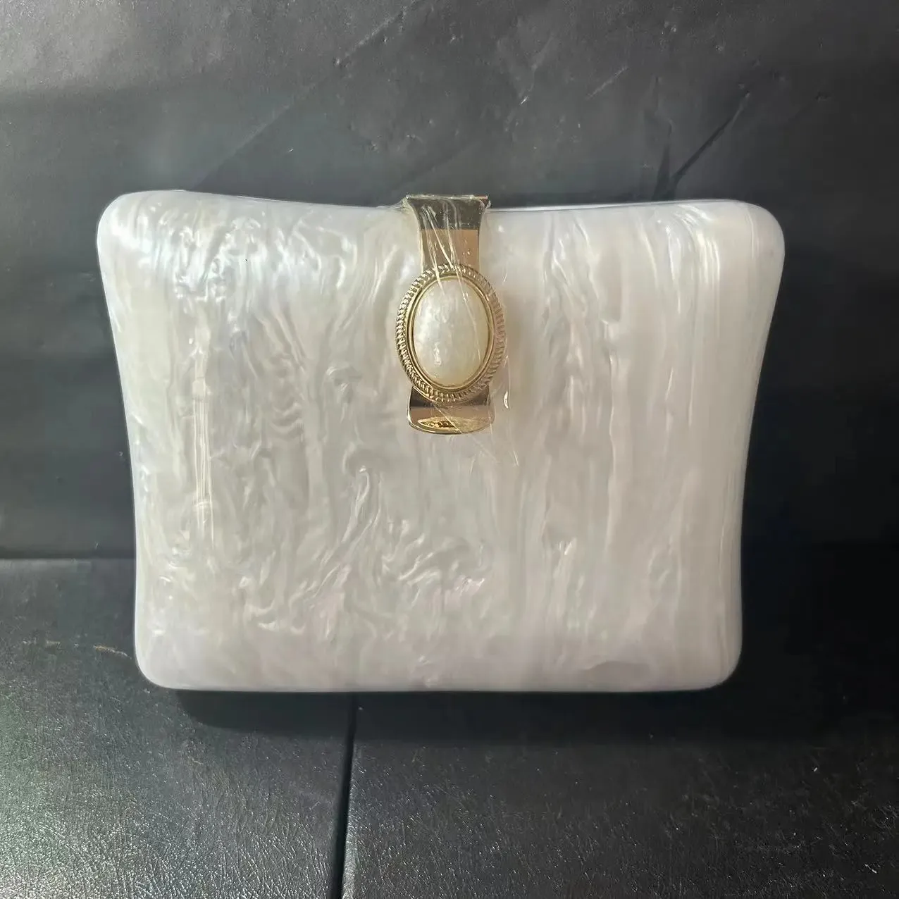 White clutch evening bag sale