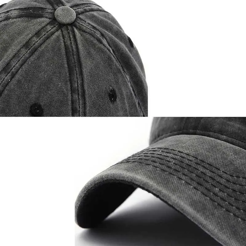 Custom Silk Washed Cotton Baseball Cap Embroidered Snapback  display picture 3