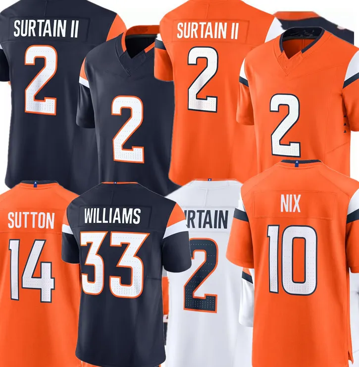Broncos Jersey Show Your Team Spirit! Nix, Surtain, Sutton