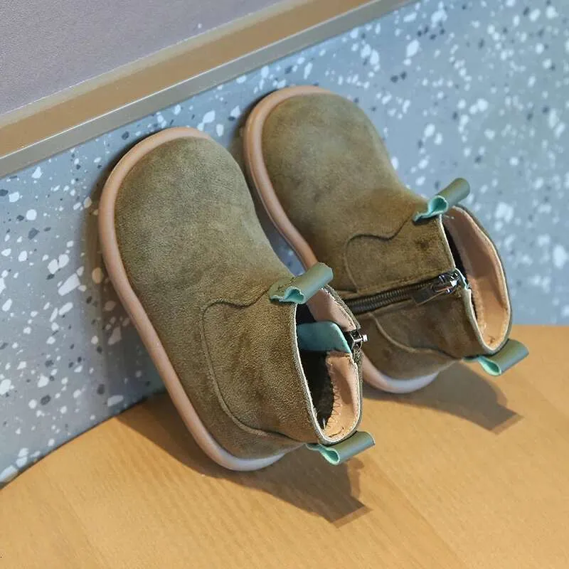 Herfst Winter Baby Jongens Meisjes Oxford Suède Kinderen Casual Outdoor Antislip Baby Schoenen Pluche Kinderen Enkellaarsjes_voghion.com