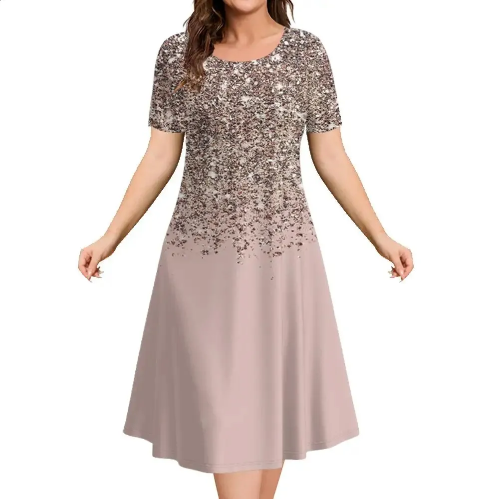 knee length dresses for ladies Inspired by M Color Block A-Line Dress main image 1