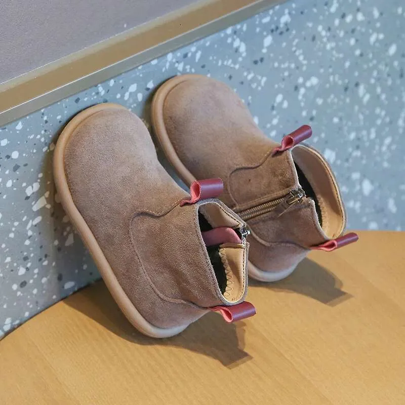 Herfst Winter Baby Jongens Meisjes Oxford Suède Kinderen Casual Outdoor Antislip Baby Schoenen Pluche Kinderen Enkellaarsjes_voghion.com