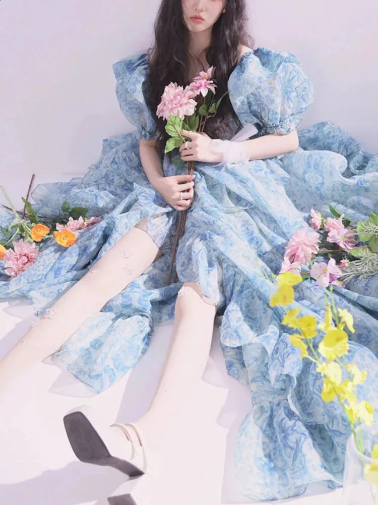 summer fairy dress Cowl Neck Mixed Media Mini Dress main image 1