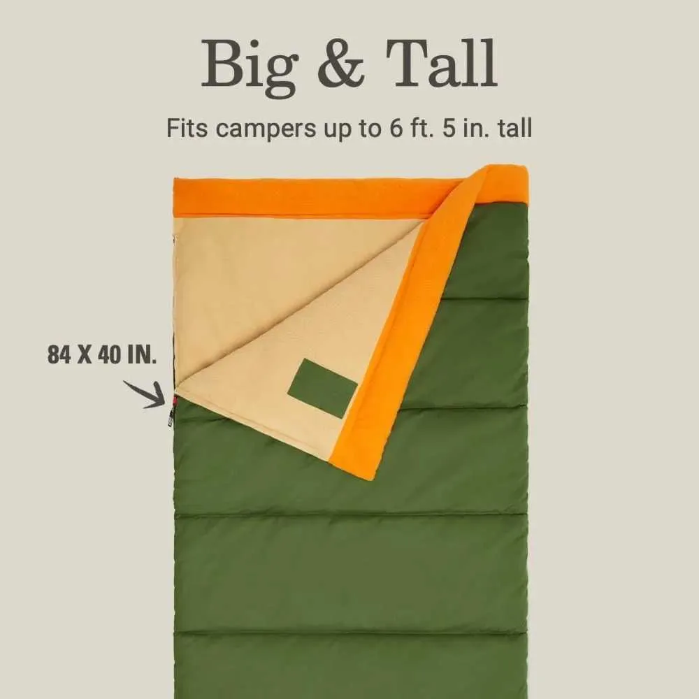 Thick Adult Cold Weather Sleeping Bag - Waterproof Winter Bag For Big & Tall Campers