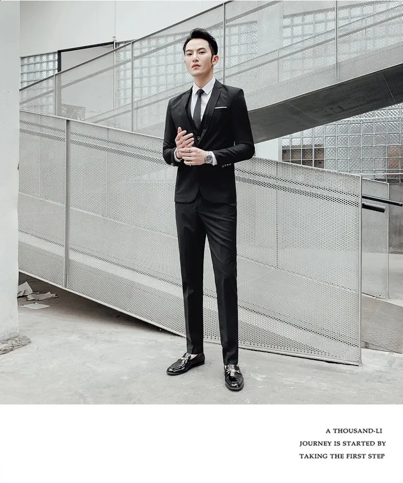 DHgate.com:Mens 3-Piece Wedding Business Suit: Jacket, Vest