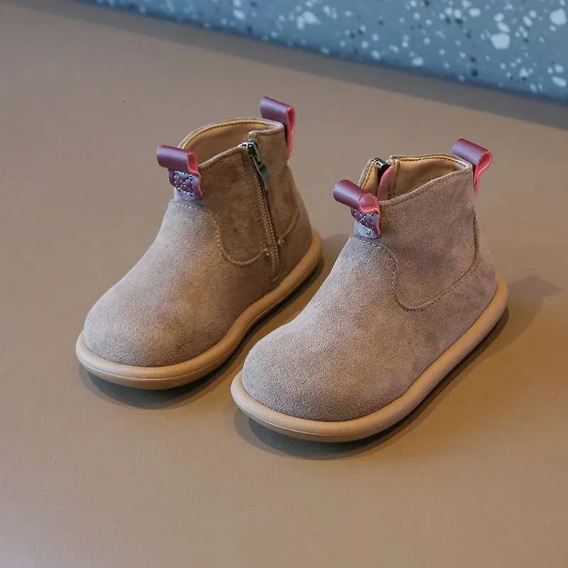 Herfst Winter Baby Jongens Meisjes Oxford Suède Kinderen Casual Outdoor Antislip Baby Schoenen Pluche Kinderen Enkellaarsjes_voghion.com