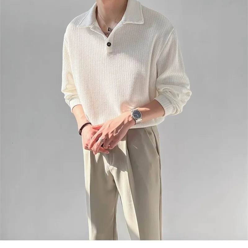 Breathable Korean Style Men's Long Sleeve crew neck