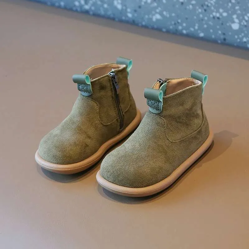 Herfst Winter Baby Jongens Meisjes Oxford Suède Kinderen Casual Outdoor Antislip Baby Schoenen Pluche Kinderen Enkellaarsjes_voghion.com