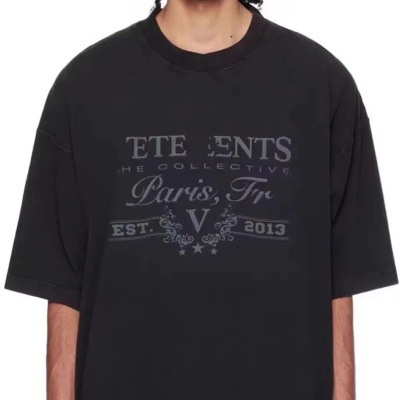 Maglietta Classica Da Uomo In Cotone Tinta Unita Nera Il Comfort