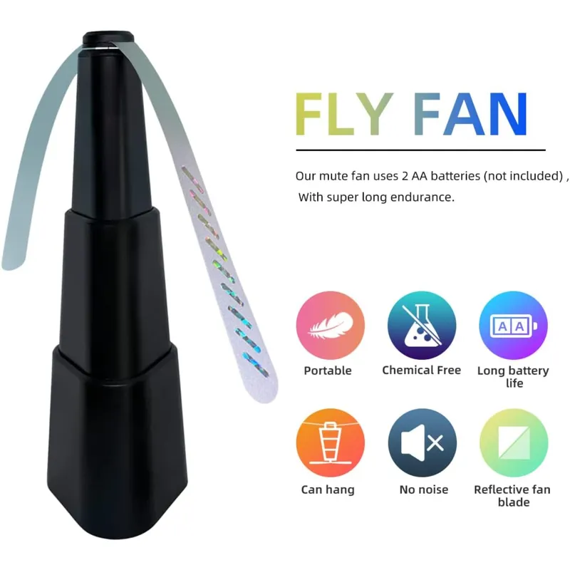 Portable Fly Fan for Tables - Battery Operated Food Protector, Keep ...