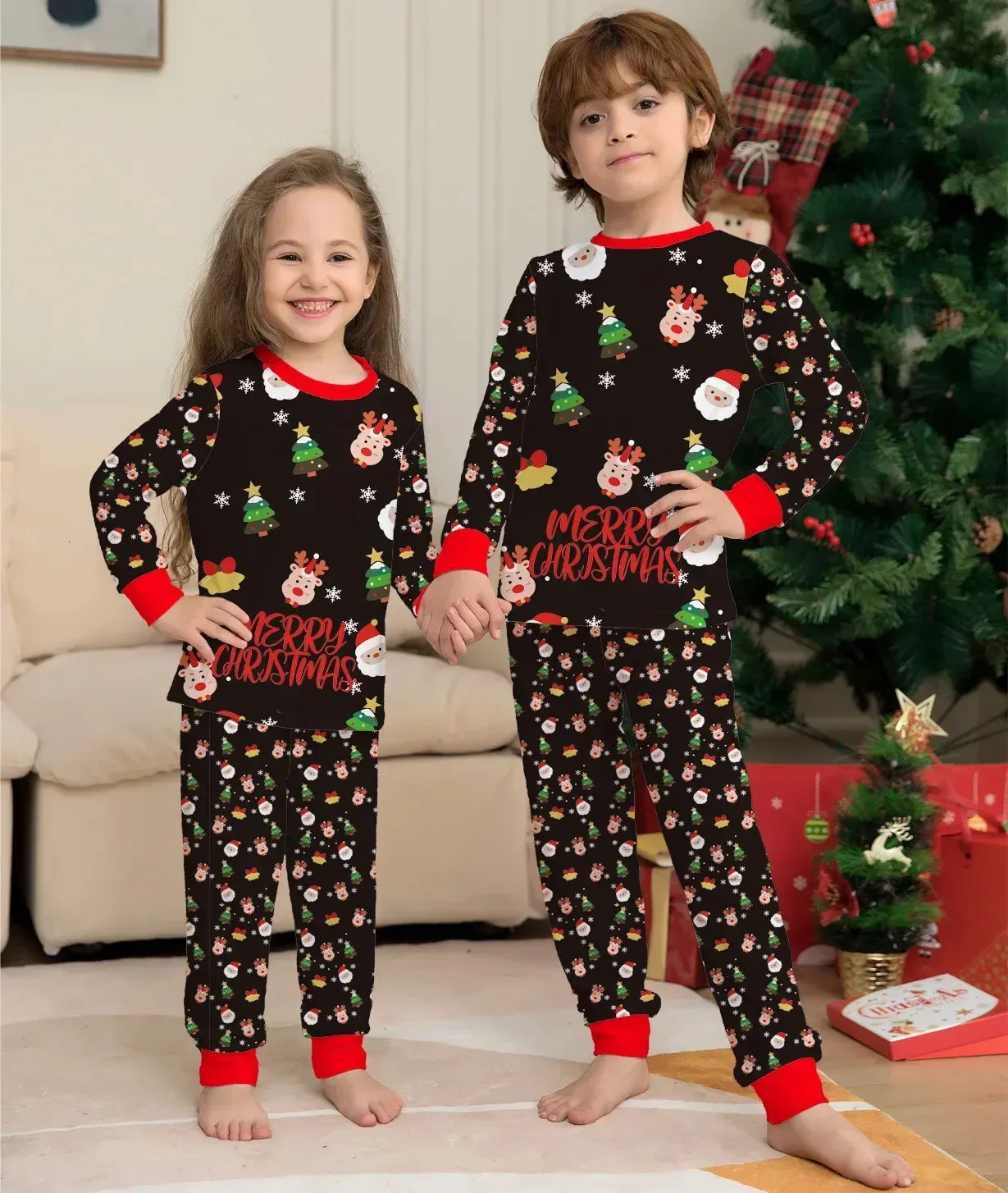 YIJIU Family Christmas Pajama Set - Cute Deer Print Long Sleeve PJS For Adults & Kids - View #9