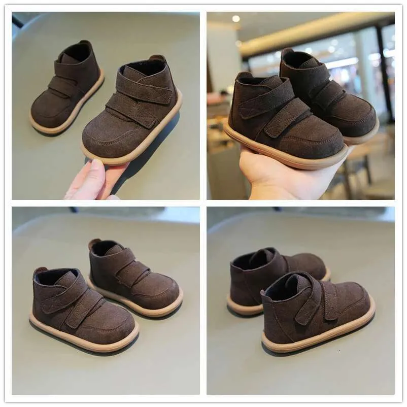 Herfst Winter Baby Jongens Meisjes Oxford Suède Kinderen Casual Outdoor Antislip Baby Schoenen Pluche Kinderen Enkellaarsjes_voghion.com