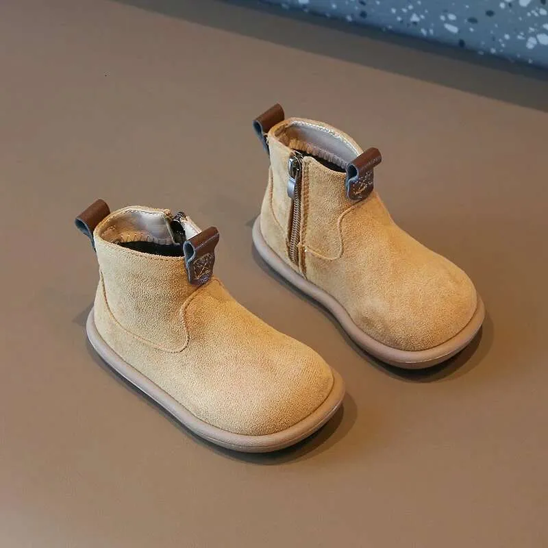 Herfst Winter Baby Jongens Meisjes Oxford Suède Kinderen Casual Outdoor Antislip Baby Schoenen Pluche Kinderen Enkellaarsjes_voghion.com