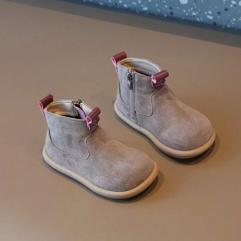 Herfst Winter Baby Jongens Meisjes Oxford Suède Kinderen Casual Outdoor Antislip Baby Schoenen Pluche Kinderen Enkellaarsjes_voghion.com