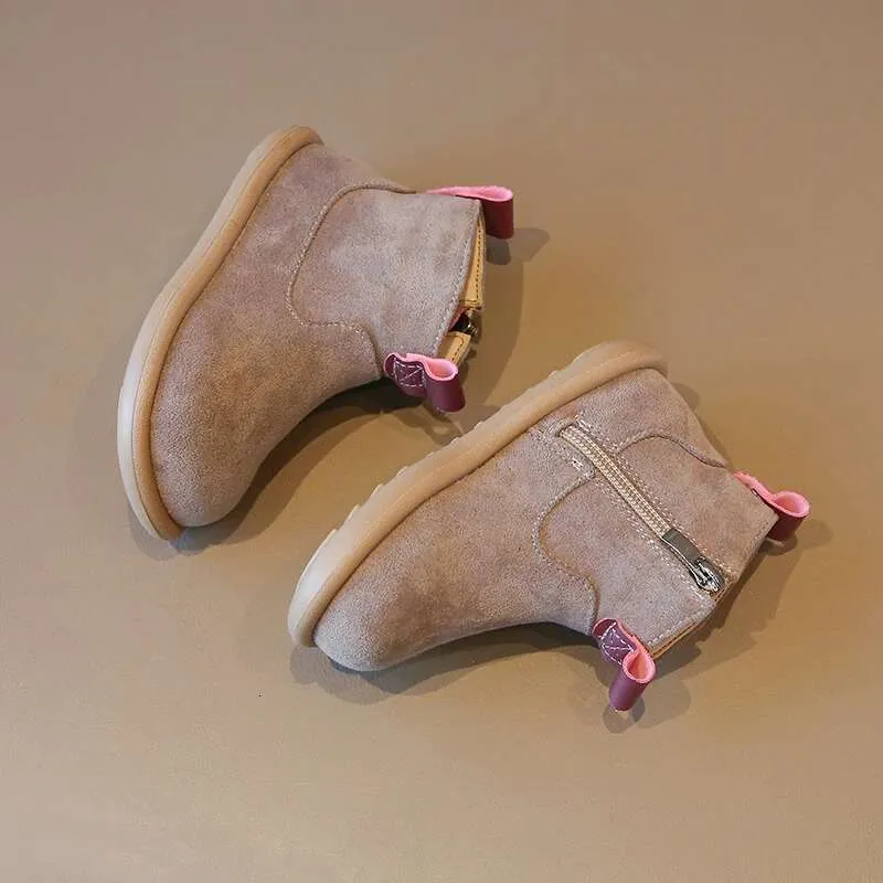 Herfst Winter Baby Jongens Meisjes Oxford Suède Kinderen Casual Outdoor Antislip Baby Schoenen Pluche Kinderen Enkellaarsjes_voghion.com