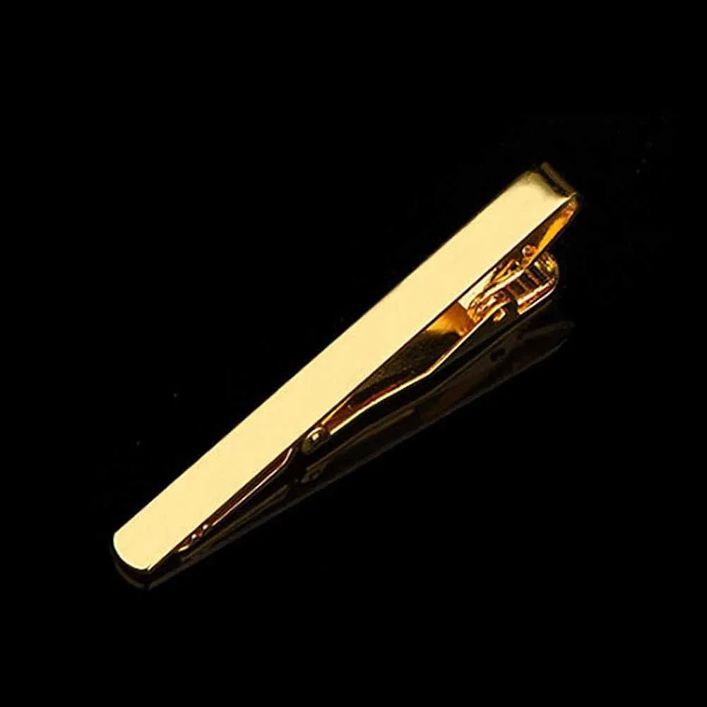 Gold Copper Tie Clip for Men's Wedding Ceremony - Stylish Necktie Bar Pin with Matching Gold Plated Tie Clip - X240914