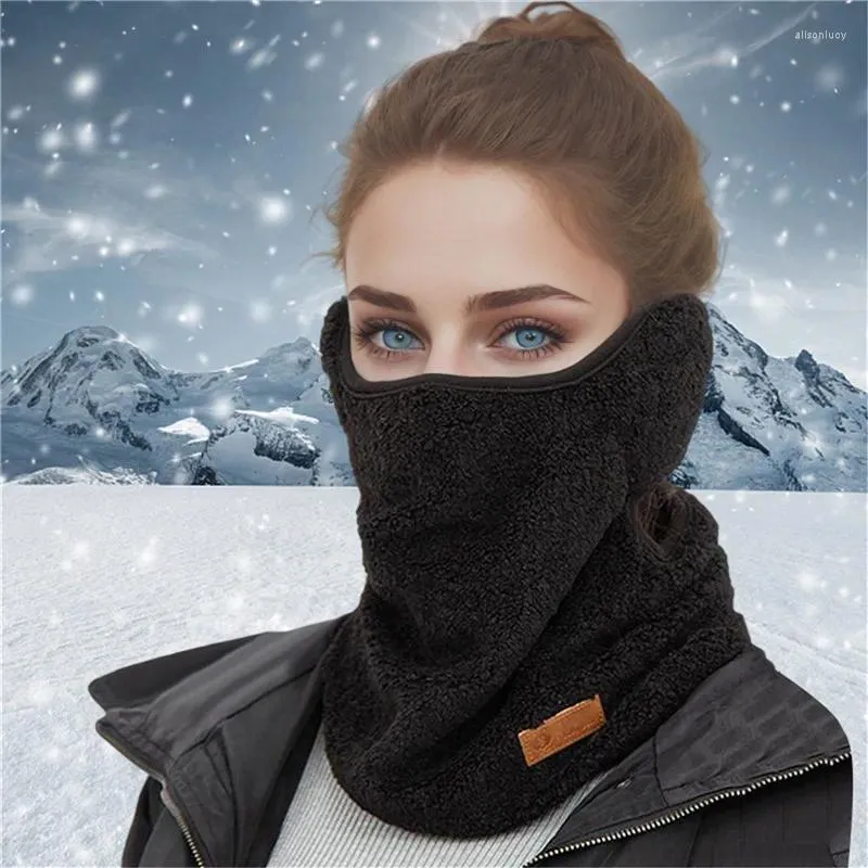 Bandanas dikke bont pluche vrouwen maskeren warme winter boerlay naadloze tube sjaal sjaal buitenkoud-proof fietsen wandelen Running Sports Face Shield