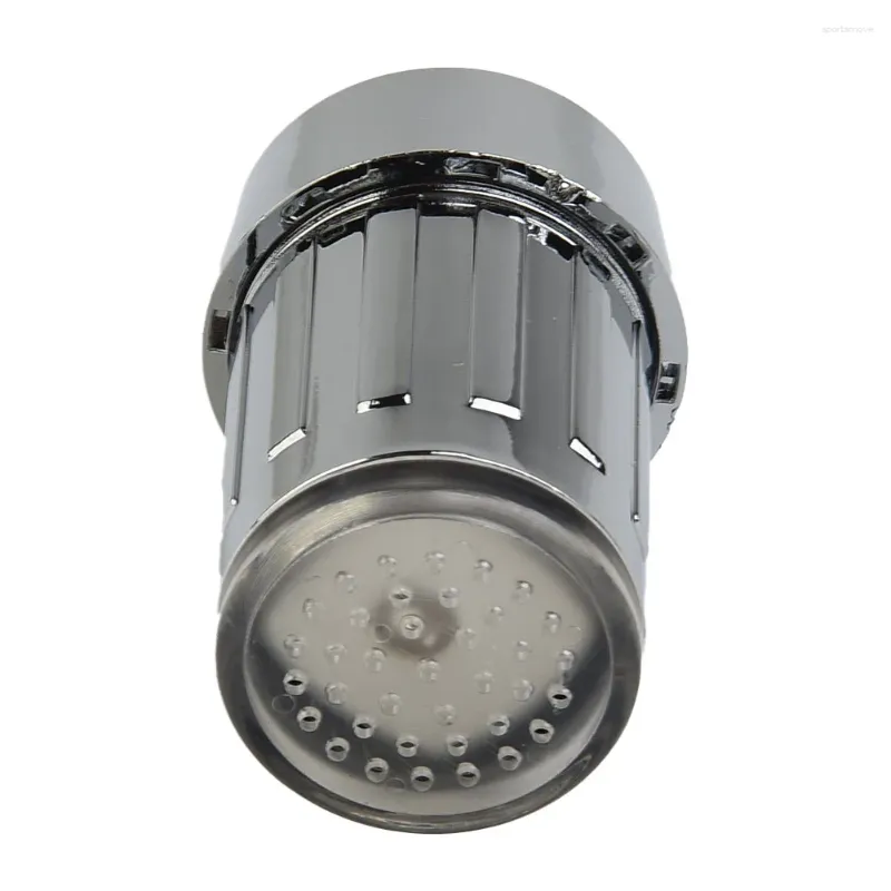 Robinets d'évier de salle de bains LED robinet robinet lumière 1pcs filetage externe avec ensemble d'adaptateurs