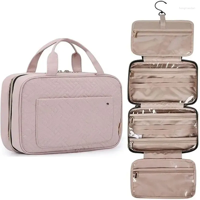 Sacs de rangement Trousse de toilette étanche Organisateur de maquillage pour femmes Accessoires de voyage Pliable Mini Petite pochette cosmétique