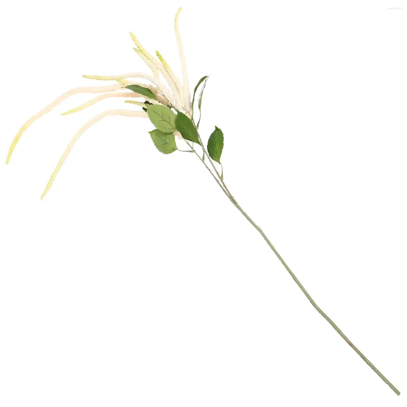 Fleurs décoratives pour arc de mariage, simulation de fleurs suspendues au plafond de riz, décoration douce pour la maison (queue d'amarante blanc vert) plantes