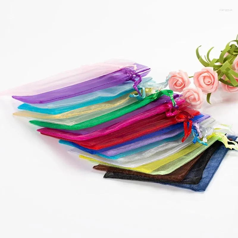 Confezione regalo 50 pezzi Sacchetti per gioielli Sacchetti in organza con coulisse Confezione per gioielli Custodia per esposizione Bomboniere e regali