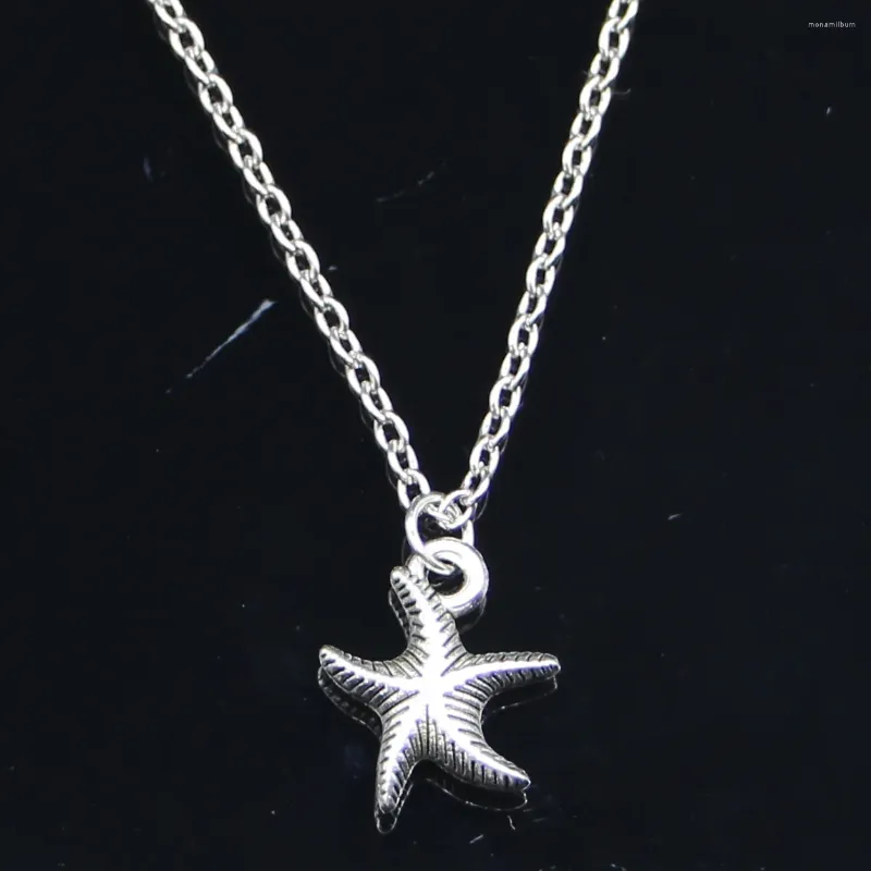 Chains 20pcs Fashion Necklace 16x14mm Double Sided Starfish Pendants Short Long Women Men Colar Gift Jewelry Choker
