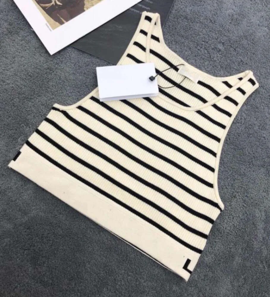Женская одежда Майка Женская дизайнерская футболка Черно-белая буква Лето с коротким рукавом Женская одежда Майки Топы Femme 2024